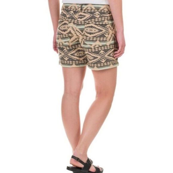 Dylan By True Grit Aztec Western 100% Cotton Knit Mid Rise Shorts 8 - Picture 4 of 10
